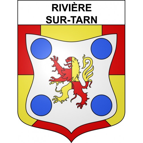 Rivière-sur-Tarn 12 ville sticker blason écusson autocollant adhésif