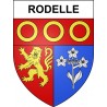 Rodelle 12 ville sticker blason écusson autocollant adhésif