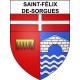 Pegatinas escudo de armas de Saint-Félix-de-Sorgues adhesivo de la etiqueta engomada