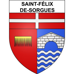 Saint-Félix-de-Sorgues 12 ville sticker blason écusson autocollant adhésif