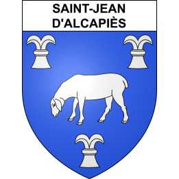 Saint-Jean-d'Alcapiès 12 ville sticker blason écusson autocollant adhésif