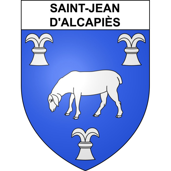 Saint-Jean-d'Alcapiès 12 ville sticker blason écusson autocollant adhésif