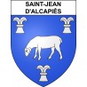 Pegatinas escudo de armas de Saint-Jean-d'Alcapiès adhesivo de la etiqueta engomada
