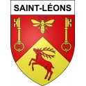 Saint-Léons 12 ville sticker blason écusson autocollant adhésif