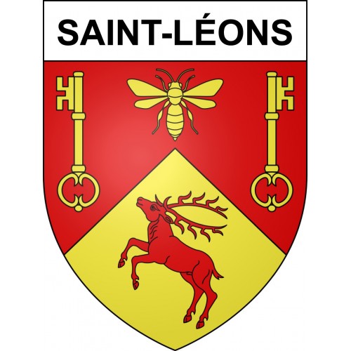 Saint-Léons Sticker wappen, gelsenkirchen, augsburg, klebender aufkleber