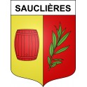 Sauclières 12 ville sticker blason écusson autocollant adhésif