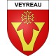 Pegatinas escudo de armas de Veyreau adhesivo de la etiqueta engomada