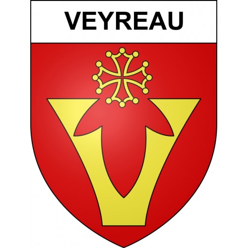 Veyreau 12 ville sticker blason écusson autocollant adhésif