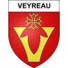 Pegatinas escudo de armas de Veyreau adhesivo de la etiqueta engomada