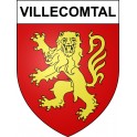 Villecomtal 12 ville sticker blason écusson autocollant adhésif