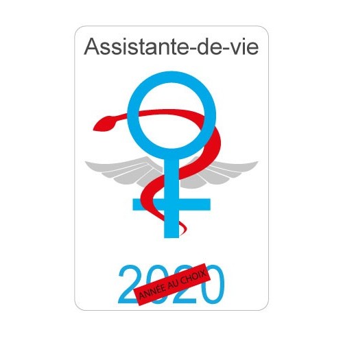Caducée assistante-de-vie logo 508 sticker autocollant