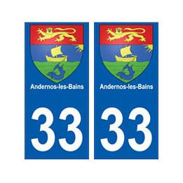 33 Andernos-les-Bains blason  ville sticker autocollant plaque