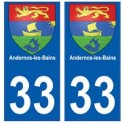 33 Andernos-les-Bains stemma della città sticker adesivo piastra