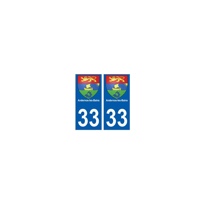 33 Andernos-les-Bains blason  ville sticker autocollant plaque
