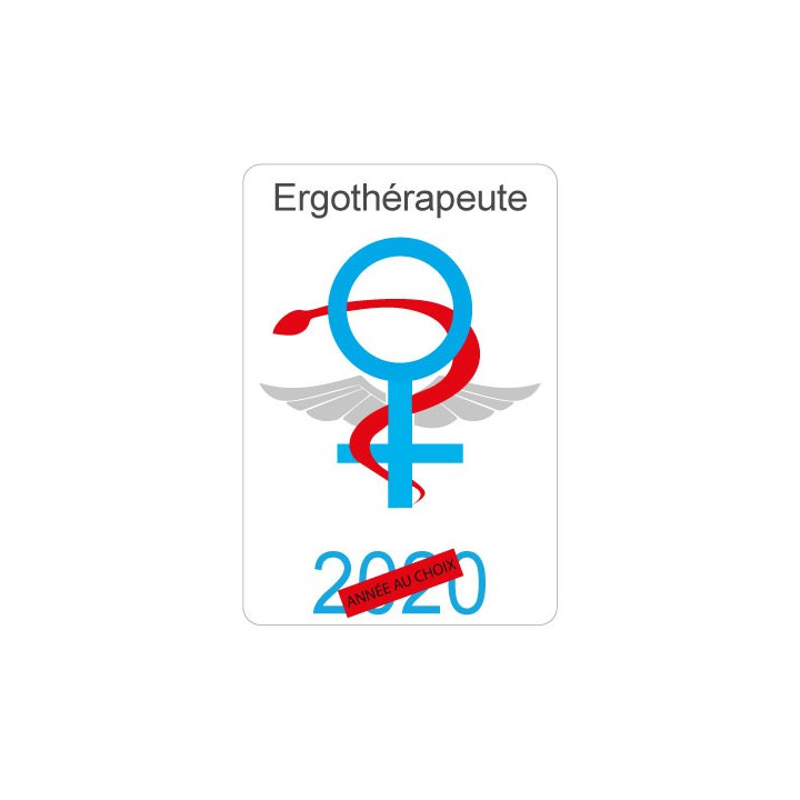 Caducée ergothérapeute logo 510 sticker autocollant