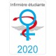 Caducée infirmière étudiante logo 512 sticker autocollant