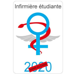 Caduceo de Cuidado de la salud del Ayudante de la etiqueta engomada de la etiqueta engomada