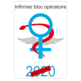 Caducée infirmier bloc opératoire logo 513 sticker autocollant