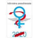 Caducée infirmière anesthésiste logo 515 sticker autocollant