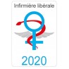 Caducée infirmière libérale logo 517 sticker autocollant