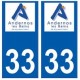 33 Andernos-les-Bains logo city sticker sticker plate