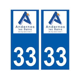33 Andernos-les-Bains logo ville sticker autocollant plaque
