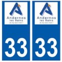 33 Andernos-les-Bains logo ville sticker autocollant plaque