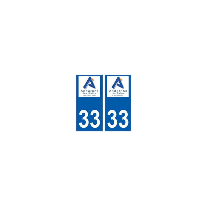 33 Andernos-les-Bains logo ville sticker autocollant plaque
