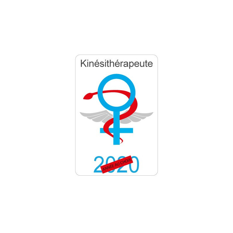 Caducée kinésithérapeute logo 519 sticker autocollant