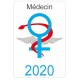 Caducée médecin logo 520 sticker autocollant