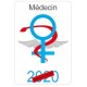 Caducée médecin logo 520 sticker autocollant