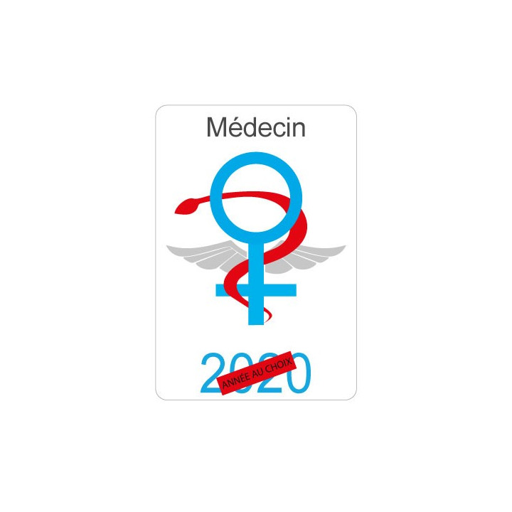 Caduceo de Cuidado de la salud del Ayudante de la etiqueta engomada de la etiqueta engomada