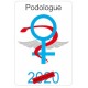 Caducée podologue logo 521 sticker autocollant