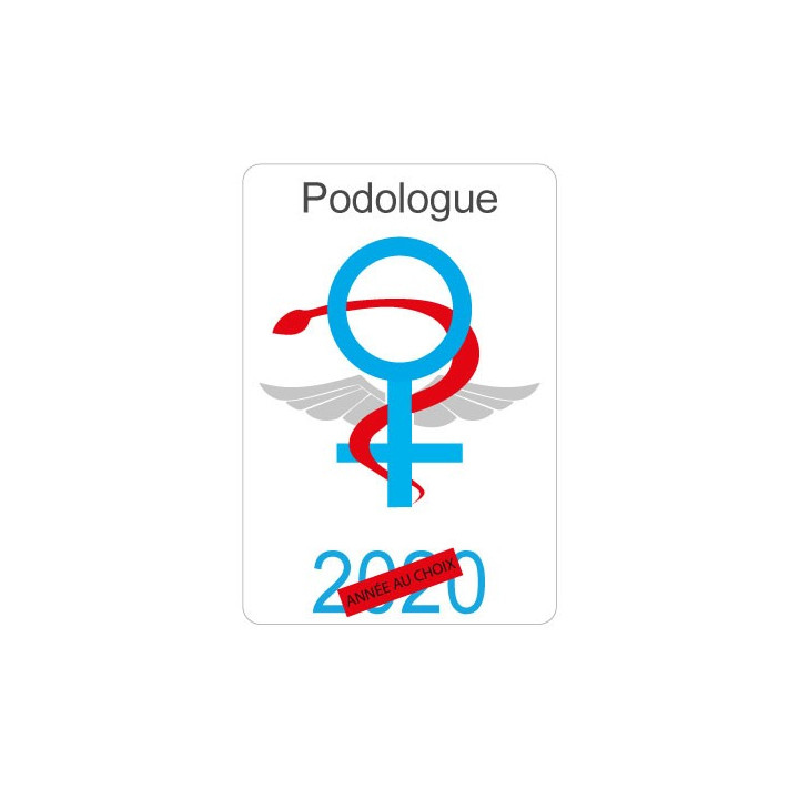 Caducée podologue logo 521 sticker autocollant