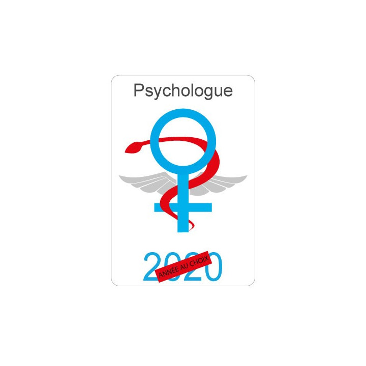 Caducée psychologue logo 522 sticker autocollant