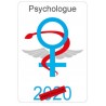 Caducée psychologue logo 522 sticker autocollant