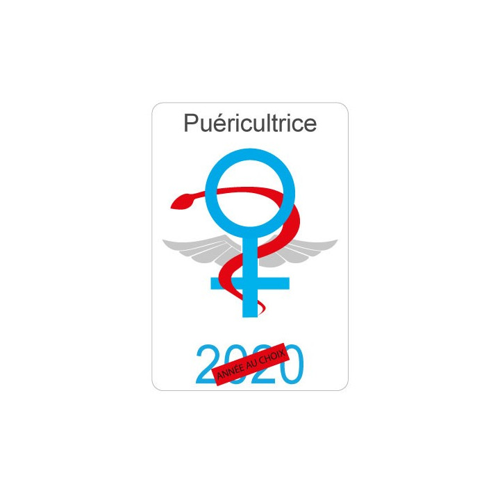 Caducée puéricultrice logo 523 sticker autocollant