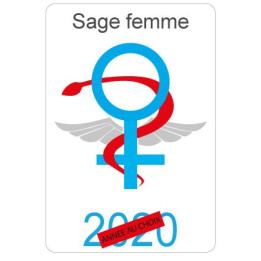 Caducée sage femme logo 524 sticker autocollant