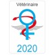 Caducée vétérinaire logo 526 sticker autocollant