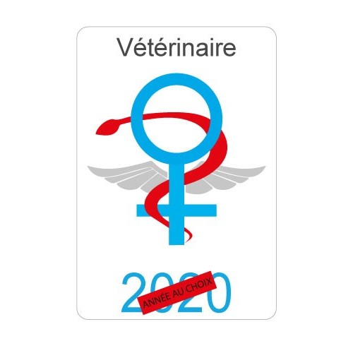 Caducée vétérinaire logo 526 sticker autocollant
