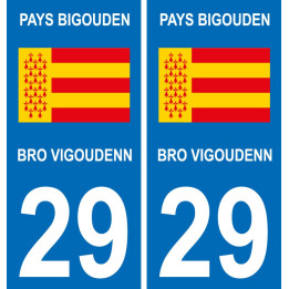 29 pays bigouden coat of arms sticker plate stickers city