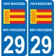 29 pays bigouden coat of arms sticker plate stickers city