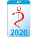 Caducée AES logo 530 sticker autocollant