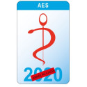 Caducée AES logo 530 sticker autocollant