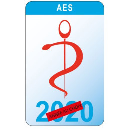Caducée AES logo 530 sticker autocollant