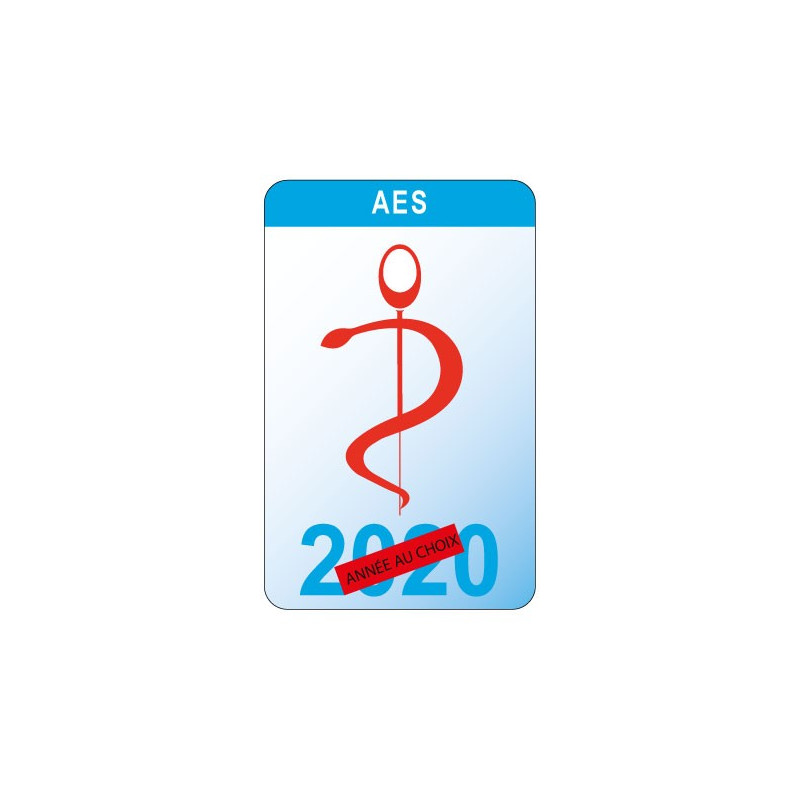 Caducée AES logo 530 sticker autocollant