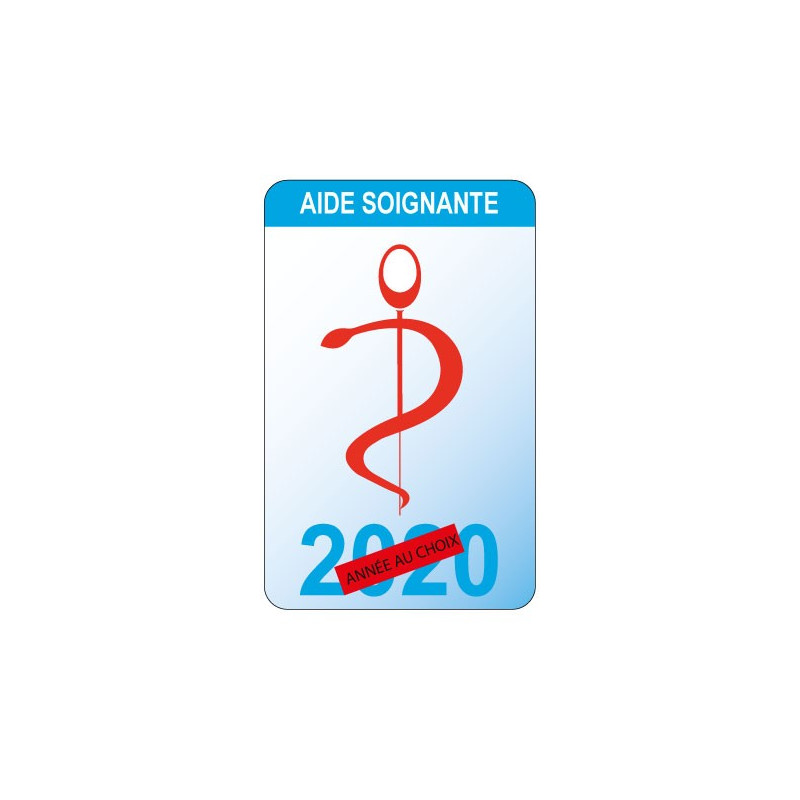 Caducée aide soignante logo 530 sticker autocollant