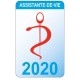 Caducée assistante-de-vie logo 530 sticker autocollant