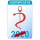 Caducée assistante-de-vie logo 530 sticker autocollant