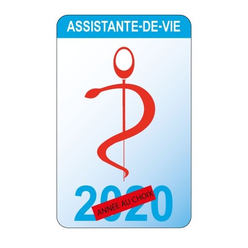 Caducée assistante-de-vie logo 530 sticker autocollant